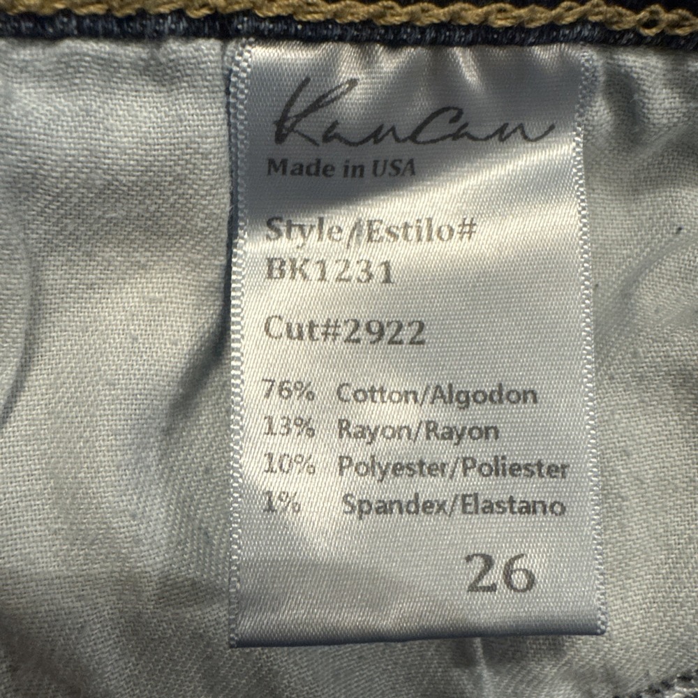 KanCan Jeans Womens Sz 5x26 Signature Estilo Bk1231 Blue Distressed Stretch - Picture 5 of 5